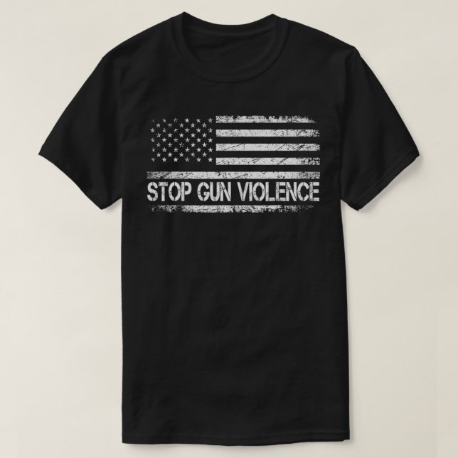 Stop Gun Violence , End Gun Violence  T Shirt (Design framsida)