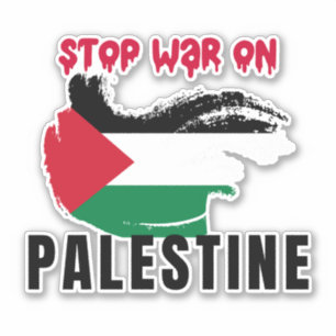 STOP KRIG PÅ PALESTINE KLISTERMÄRKEN