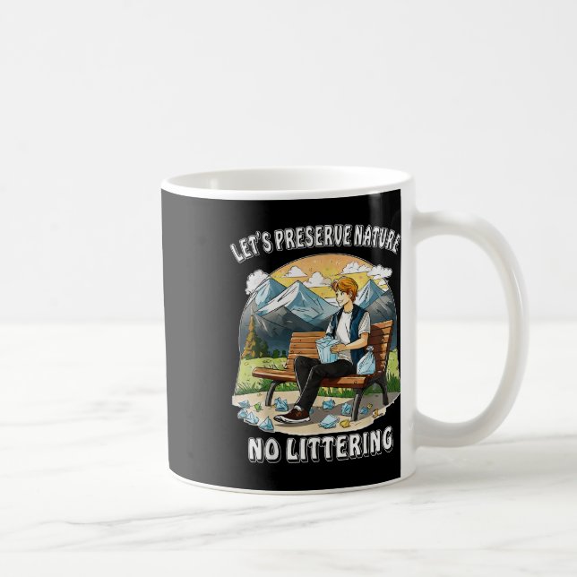 Stop Littering Nature Protection Environmental Pro Kaffemugg (Höger)