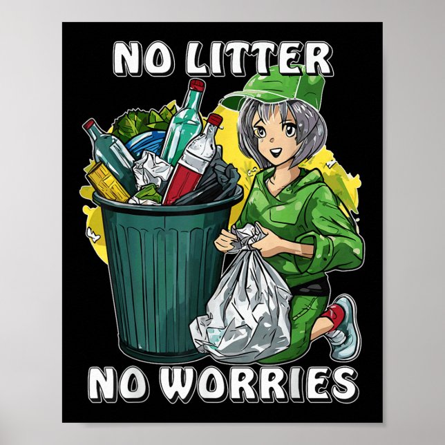 Stop Littering Nature Protection Environmental Pro Poster (Framsidan)