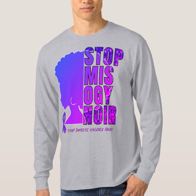 STOP MISOGYNOIR DVA Domestic Violuse T Shirt (Framsida)
