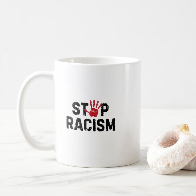 stop racism  kaffemugg (Med munk)