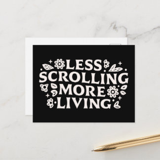 Stop scrolling doomscrolling quotes aesthetic vykort