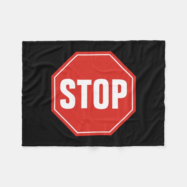 STOP-signatur Fleecefilt (Framsidan (Horisontell))