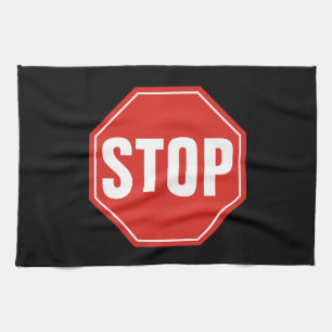 STOP-signatur Kökshandduk