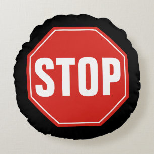 STOP-signatur Rund Kudde