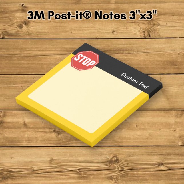 STOP Skylt Post-it Block (Skapare uppladdad)