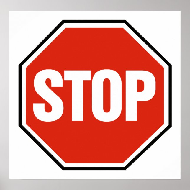 STOP-skylt Poster (Framsidan)