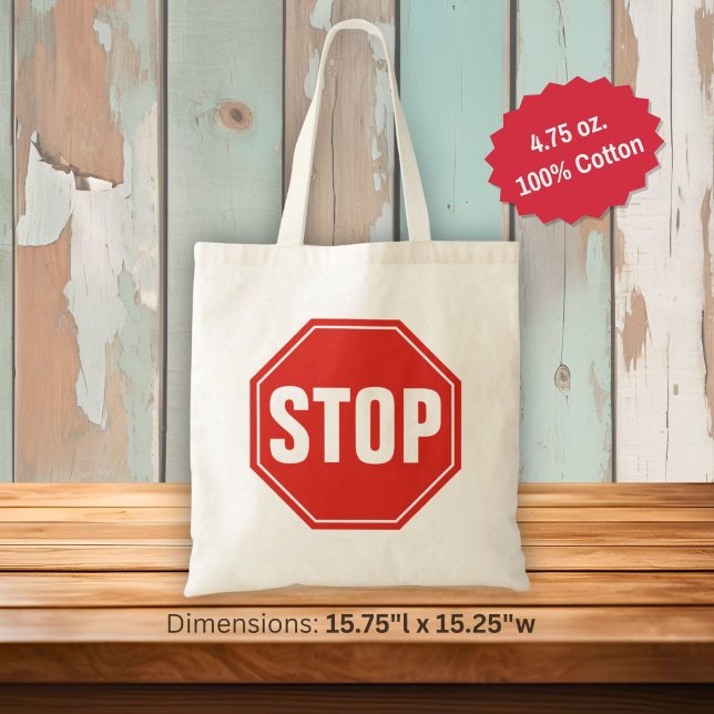 STOP Skylt Tygkasse (Skapare uppladdad)