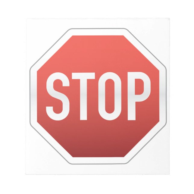 STOP-tecken Anteckningsblock (Framsida)