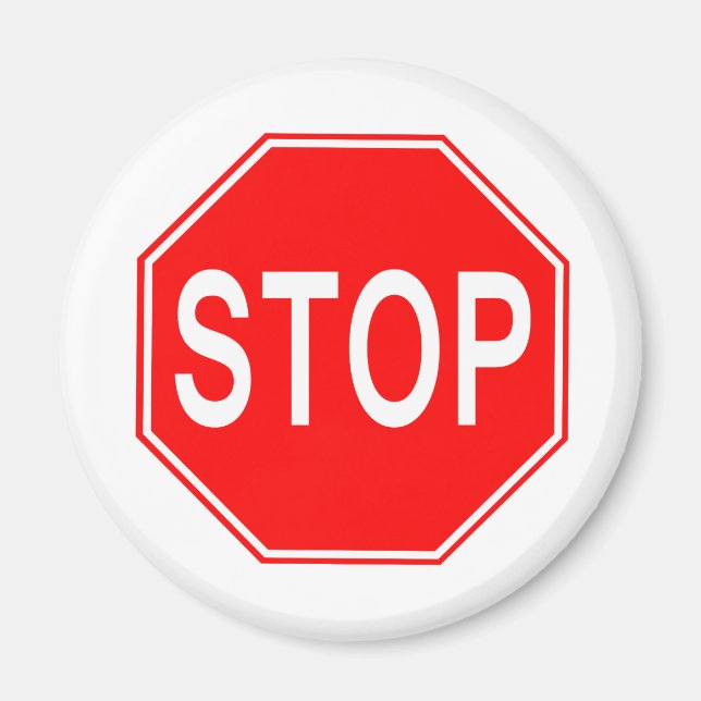 STOP-tecken - Magnet (Framsidan)