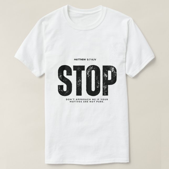 Stop the cycle t shirt (Design framsida)