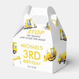 Stop The Traffic Construction Trucks Birthday Presentaskar