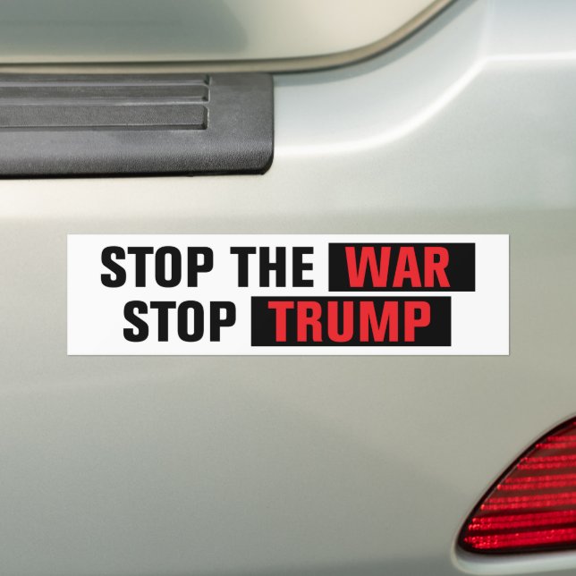 Stop The War Stop Trump Anti-War Bildekal (På Bil)