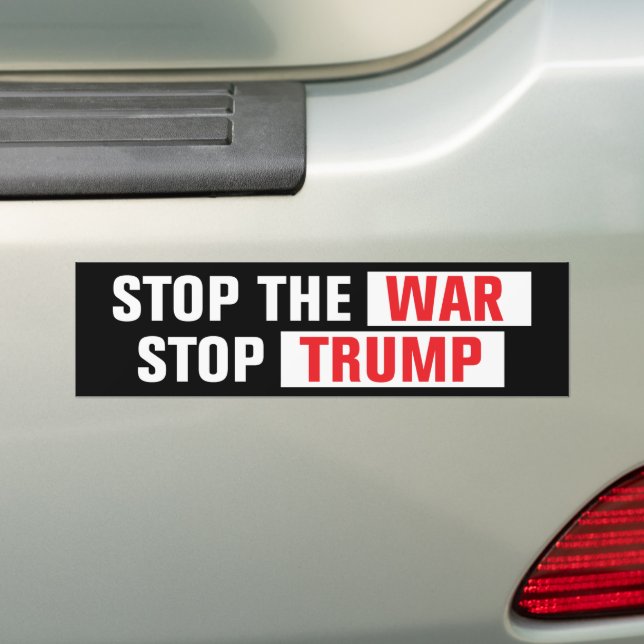 Stop The War Stop Trump Anti-War Bildekal (På Bil)