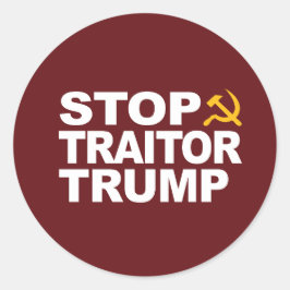 "Stop Traitor Trump"-fästmärke Runt Klistermärke