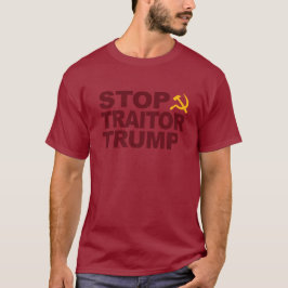 "Stop Traitor Trump" Maronskjorta T Shirt