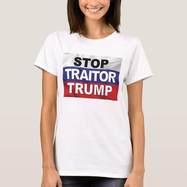 "Stop Traitor Trump" T-shirt för kvinnor (Framsida)