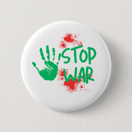Stop War – Bold Handprint Anti-War Graphic Design Knapp