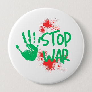 Stop War – Bold Handprint Anti-War Graphic Design Knapp