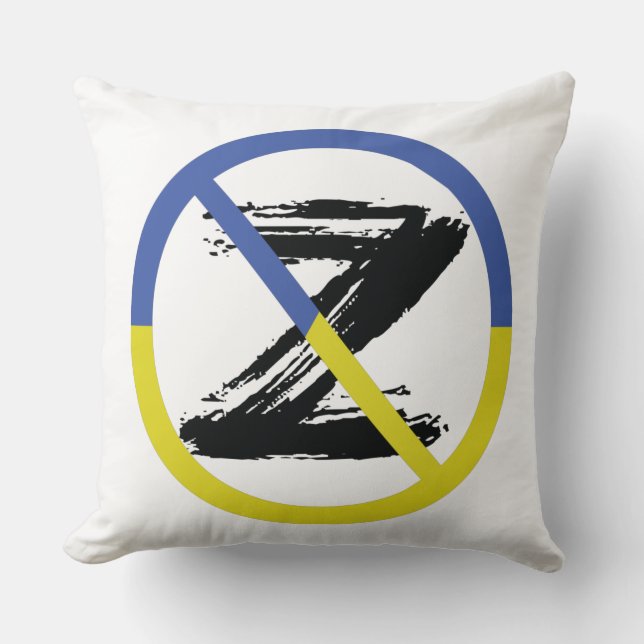 Stop war in Ukraine Throw Pillow Kudde (Framsida)