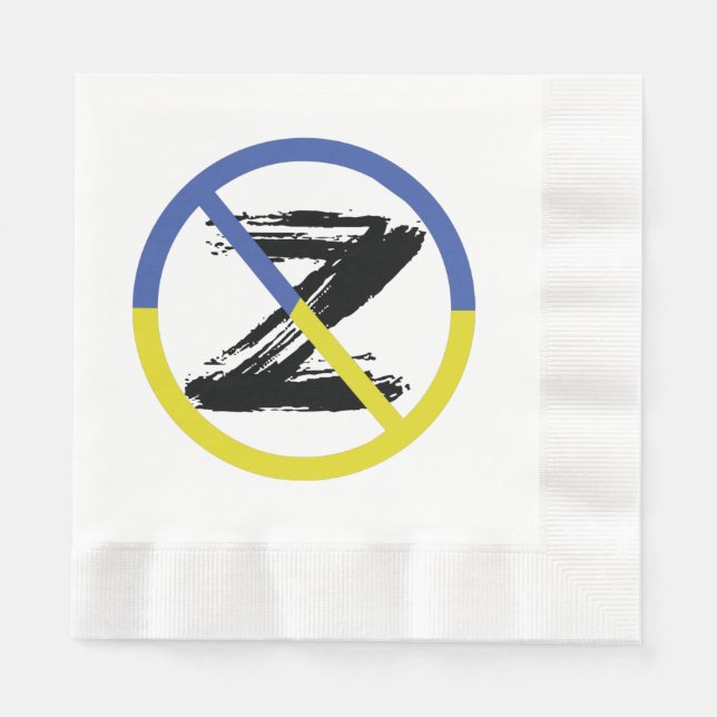 Stop war in Ukraine Throw Pillow Pappersservett (Framsidan)