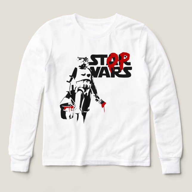 Stop Wars-parodilogo T Shirt (Design framsida)