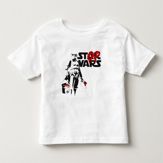 Stop Wars Parody Logo T Shirt (Framsida)