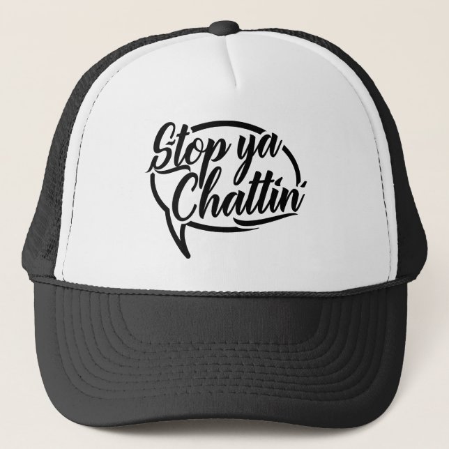 Stop Ya Chattin' Manchester Mancunian Slang Hat Keps (Framsida)