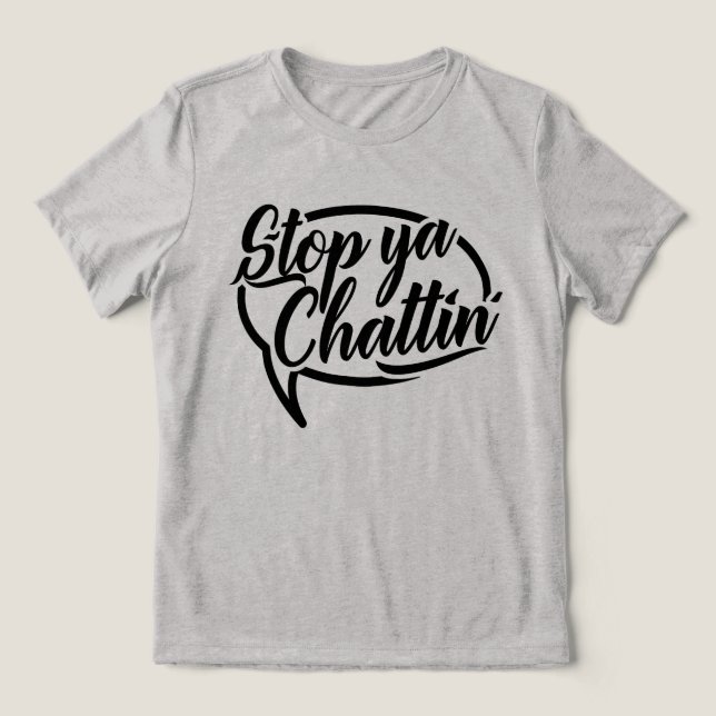 Stop Ya Chattin' Manchester Slang Tanktop T Shirt (Design Framsida)