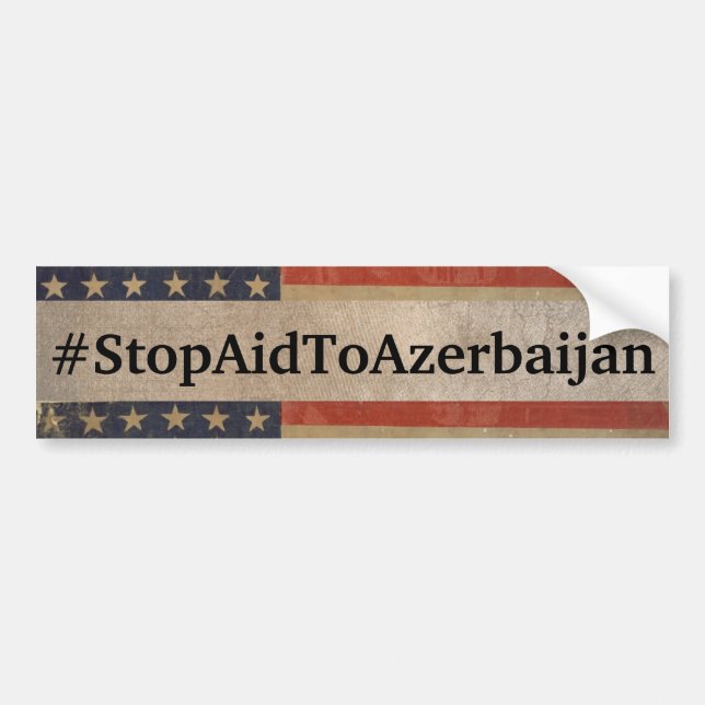 #StopAidToAzerbajdzjan Bumper Sticker Bildekal (Framsidan)