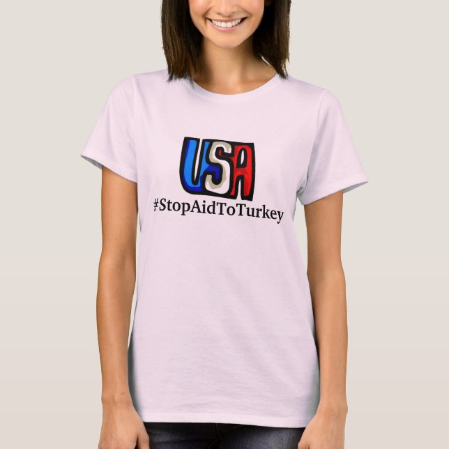 #StopAidToTurkey T-Shirt (Framsida)