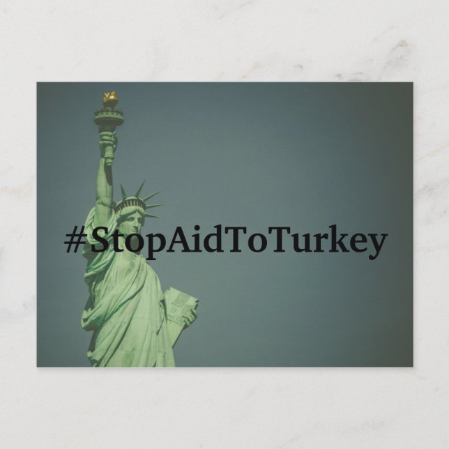 #StopAidToTurkey-vykort Vykort (Framsida)
