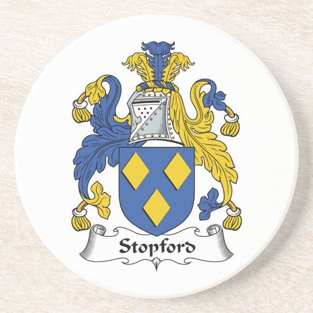 Stopford familjvapensköld underlägg (Framsidan)