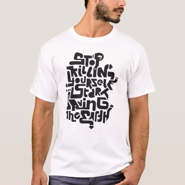 stopkillingyaself_1f tee (Framsida)