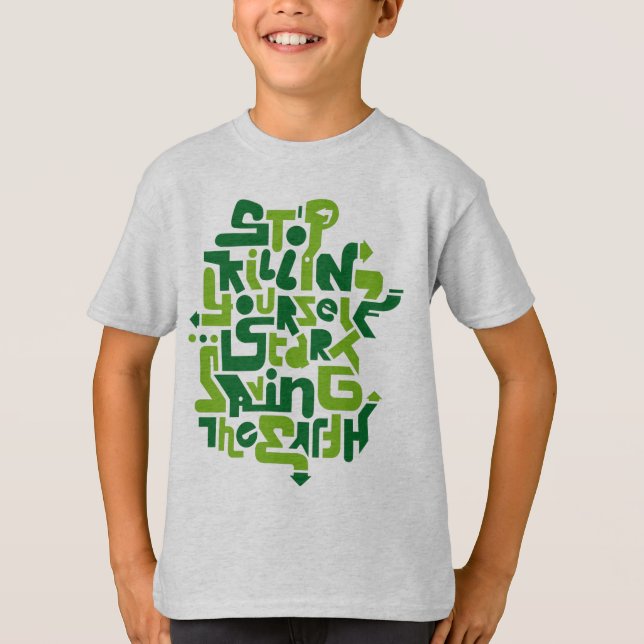 stopkillingyaself_2f t-shirt (Framsida)