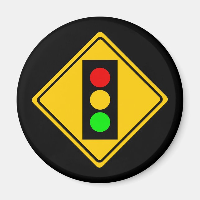 Stoplight Ahead Magnet (Framsidan)