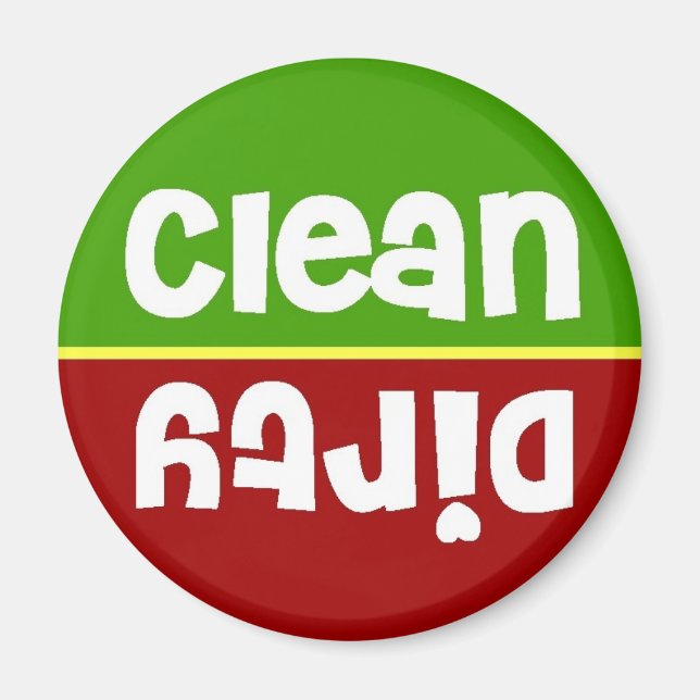 Stoplight Clean Dirty Dishwasher Magnet (Framsidan)