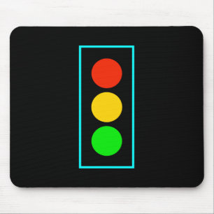 Stoplight med ljusblå Gräns Musmatta