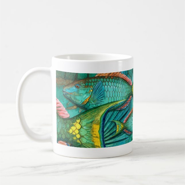 Stoplight Parrotfish Graphic Kaffemugg (Vänster)