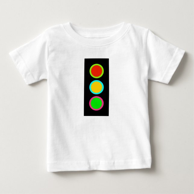 Stopp-Caution-Go-Modet Stoppljus Roligt för trafik T Shirt (Framsida)