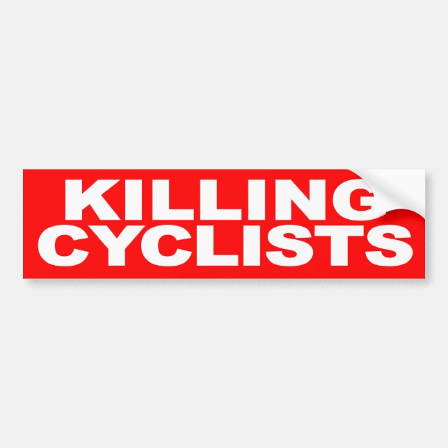 [STOPP] döda cyklistbildekalet Bildekal (Framsidan)