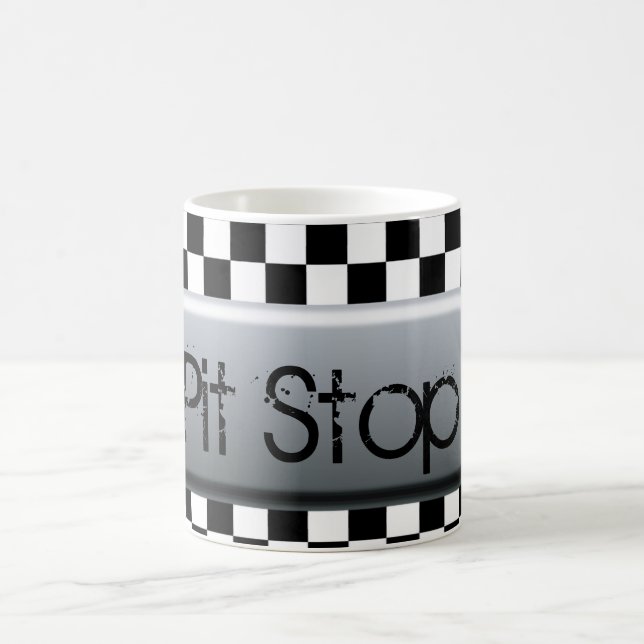 Stopp för utcheckad Flagga Kaffemugg (Center)