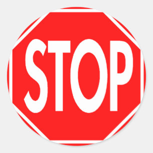 Stopp Runt Klistermärke