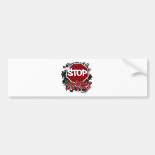 Stopp! Samarbeta och lyssna Bildekal