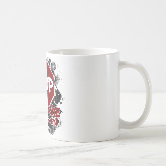Stopp! Samarbeta och lyssna Kaffemugg (Höger)