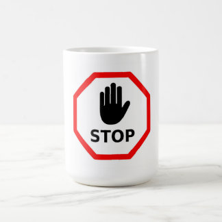 Stopp skylt kaffemugg