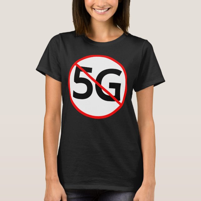 Stoppa 5g Nr 5 G-tecken T Shirt (Framsida)