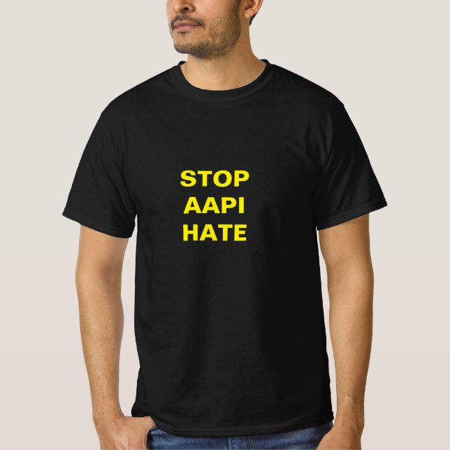 Stoppa AAPI-hastighet, gult brev T Shirt (Framsida)