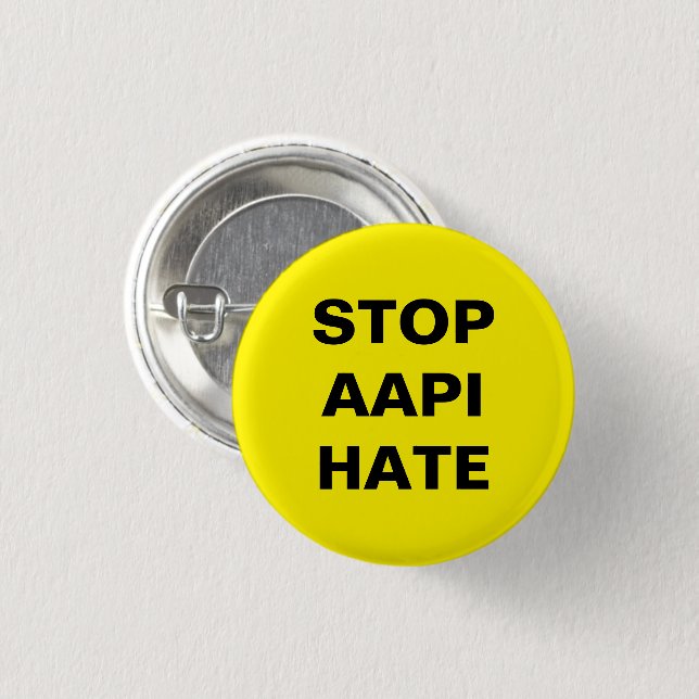 Stoppa AAPI-hastighet, Pin-knapp för svart gult Knapp (Framsida & baksida)
